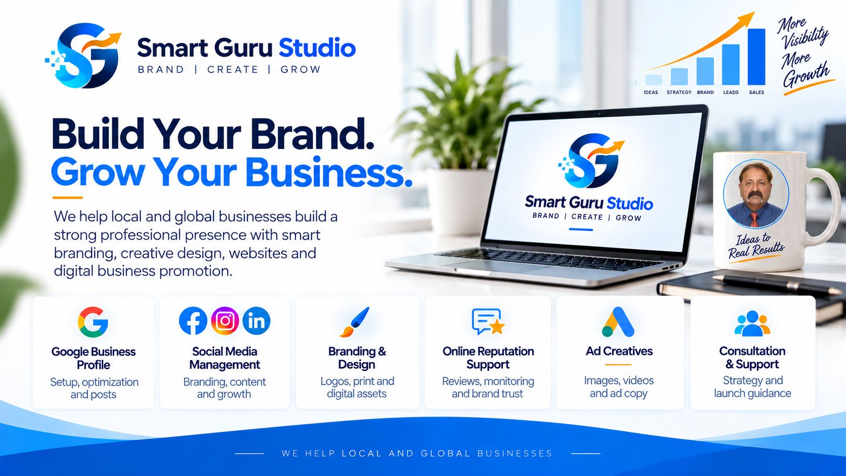 Smart Guru Studio digital branding and business promotion services for local and global businesses