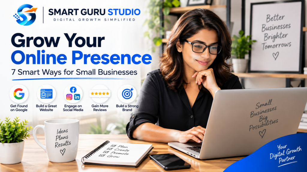 Small business online presence and digital marketing tips by Smart Guru Studio